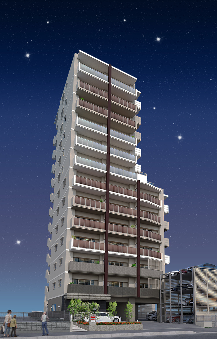 レーヴグランディ那覇おもろまち　空と緑を近くにする地上13階全24戸 価値高まる2層複合型レジデンス。