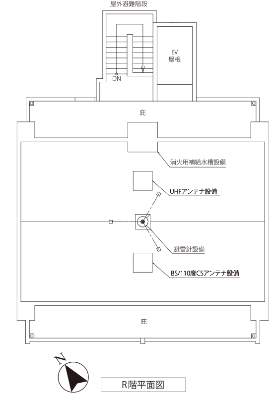 レーヴレアリゼ美栄橋　R階平面図