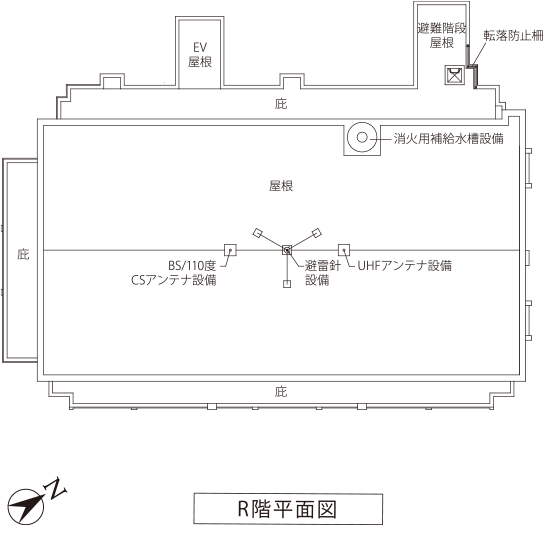 レーヴグランディてだこ浦西駅前　R階平面図